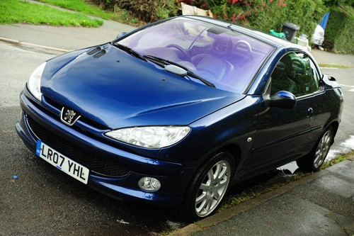 Metallic blue peugeot 206cc - blue,